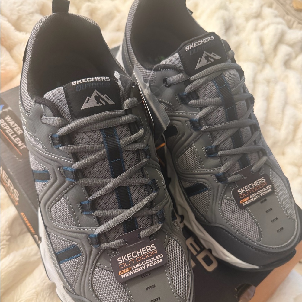 Skechers Gray and Navy Athletic Shoes